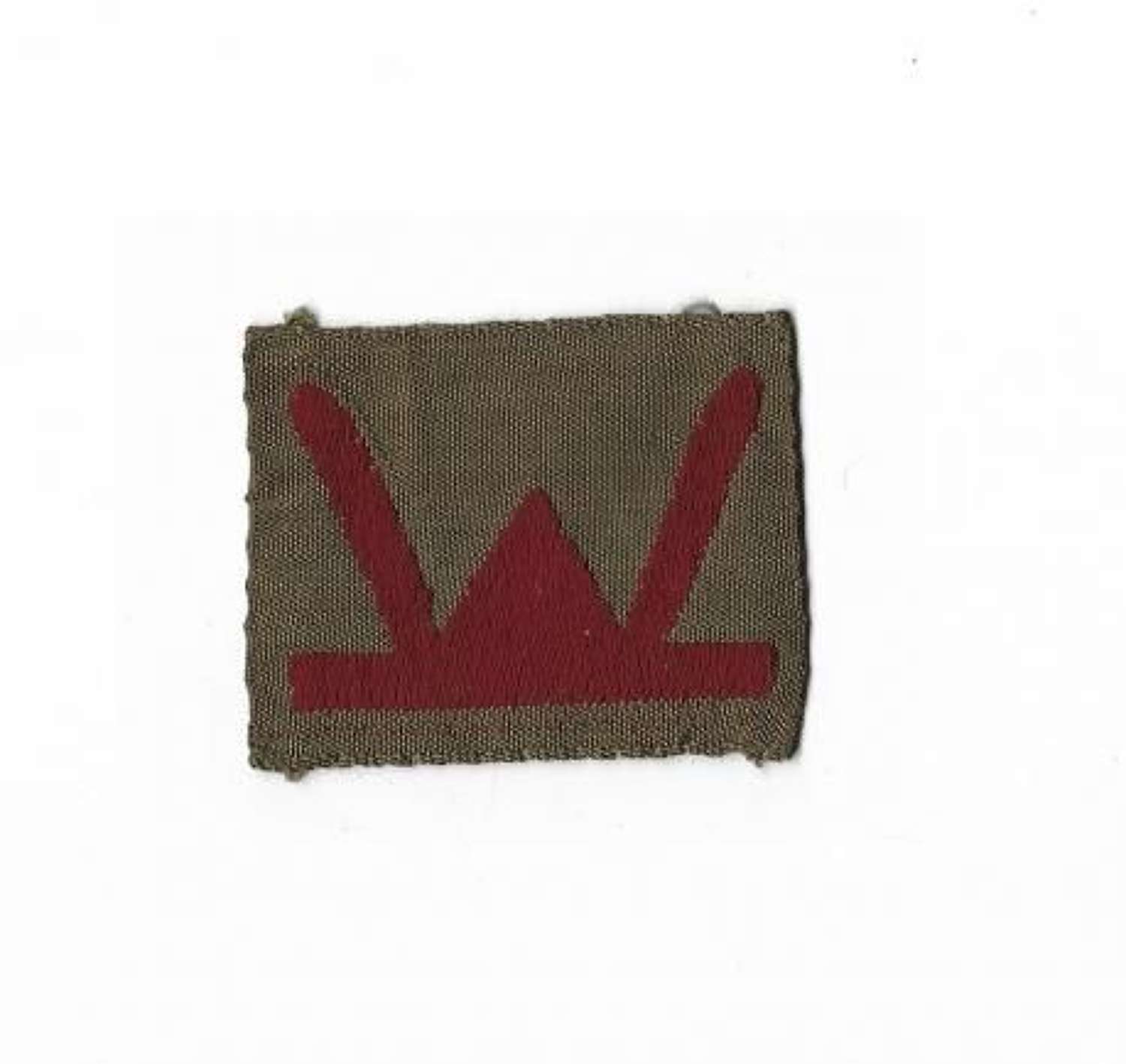 Original Late WW2 Bevo Embroidered 53 Welsh Division Formation Badge