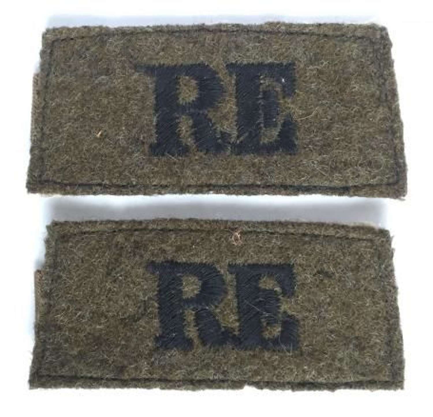 Original matched pair of Second World War Royal Engineers Cloth Should