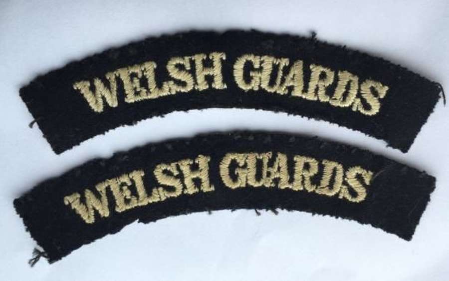 Original WW2 Welsh Guards Embroidered Shoulder Titles