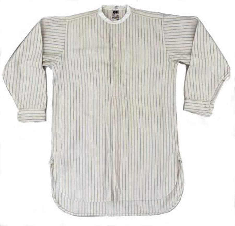 Original 1940s CC41 Mens Collarless Shirt by 'C.W.S'