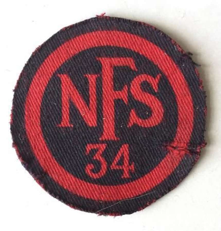 Original WW2 Printed NFS 34 Breast Badge