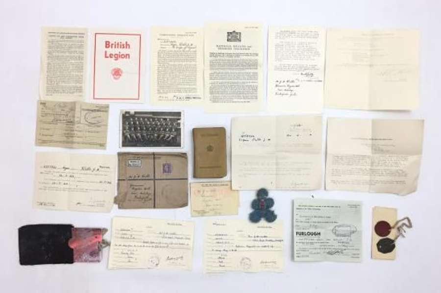 WW2 Paperwork grouping to Signalman J. H. Wells