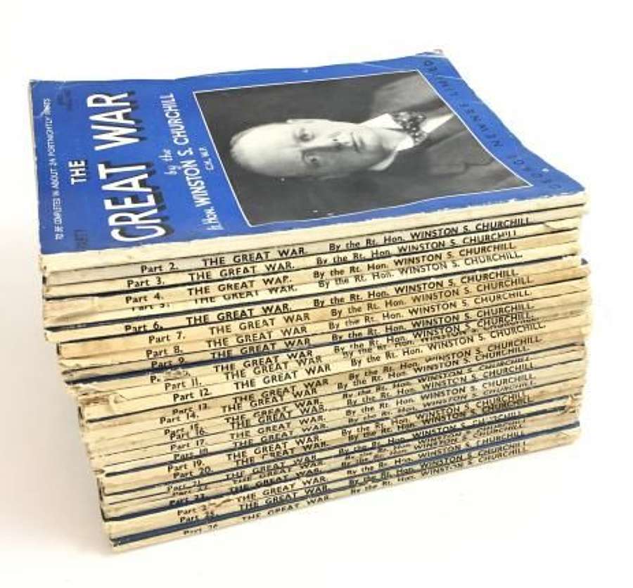 A Complete Original Set Winston Churchill's 'The Great War' In Their O