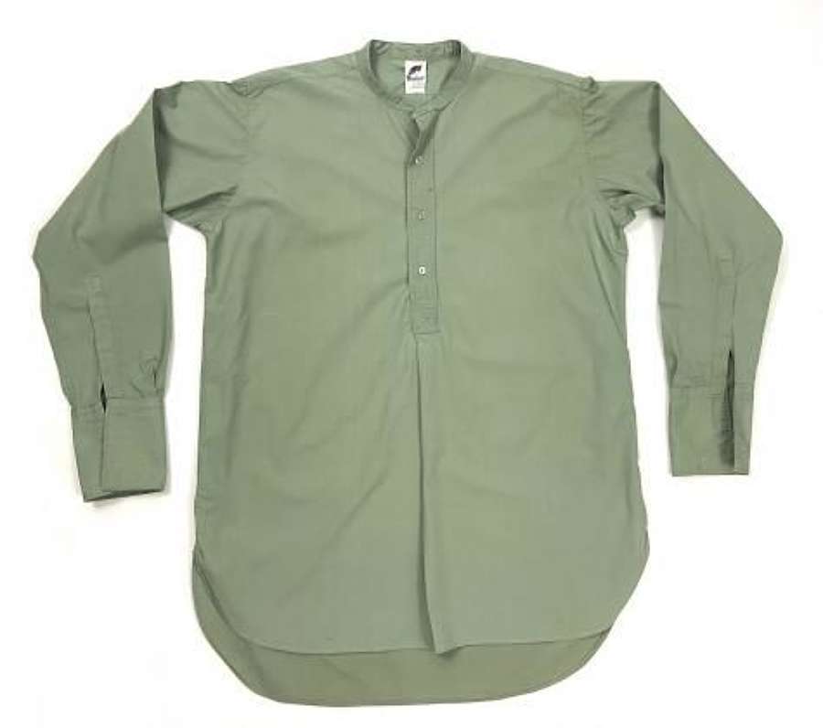 Original 1950s British Army Officers Collarless Shirt by 'Banner'