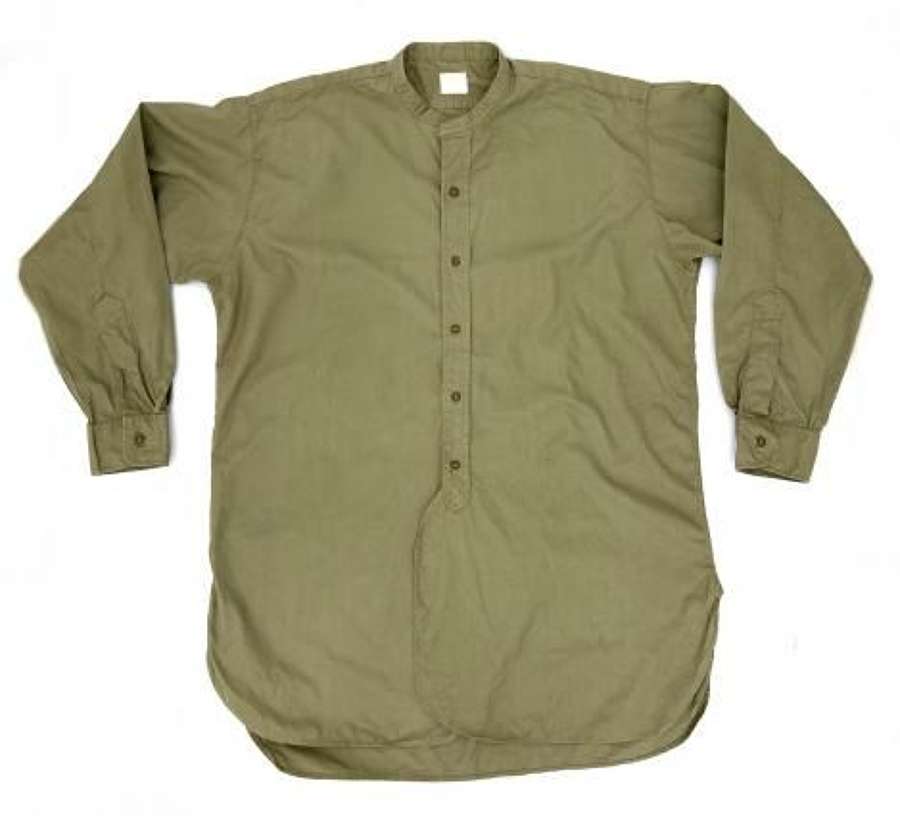 Original British Army Officers Collarless Shirt