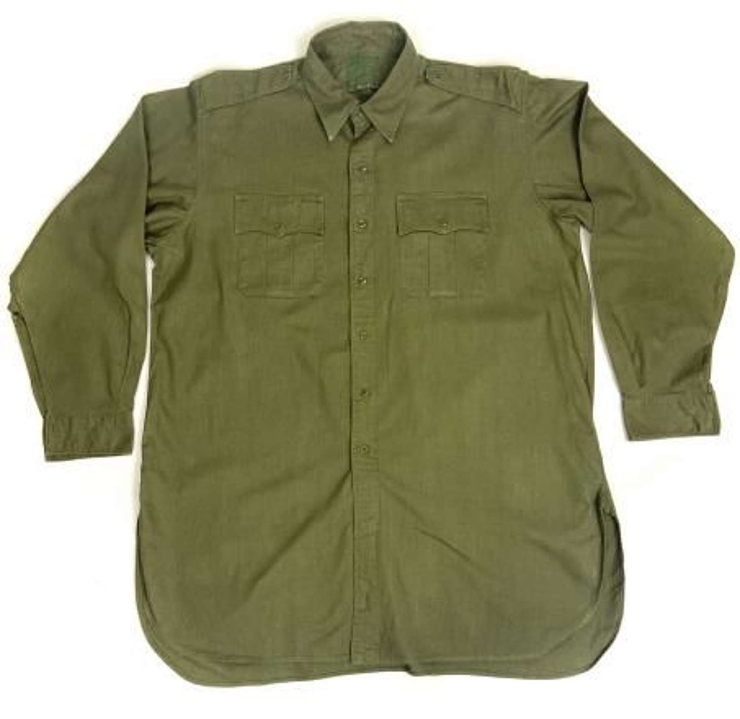Original 1950s British Jungle Green Aertex Shirt (2)