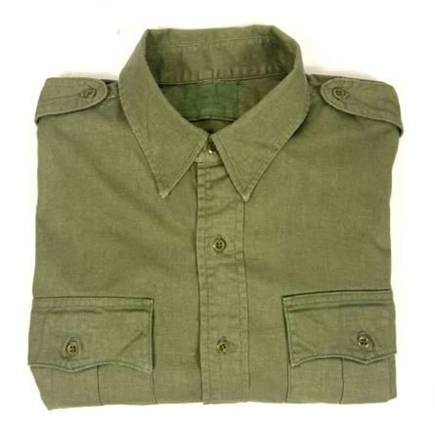 Original 1950s British Jungle Green Aertex Shirt (1)