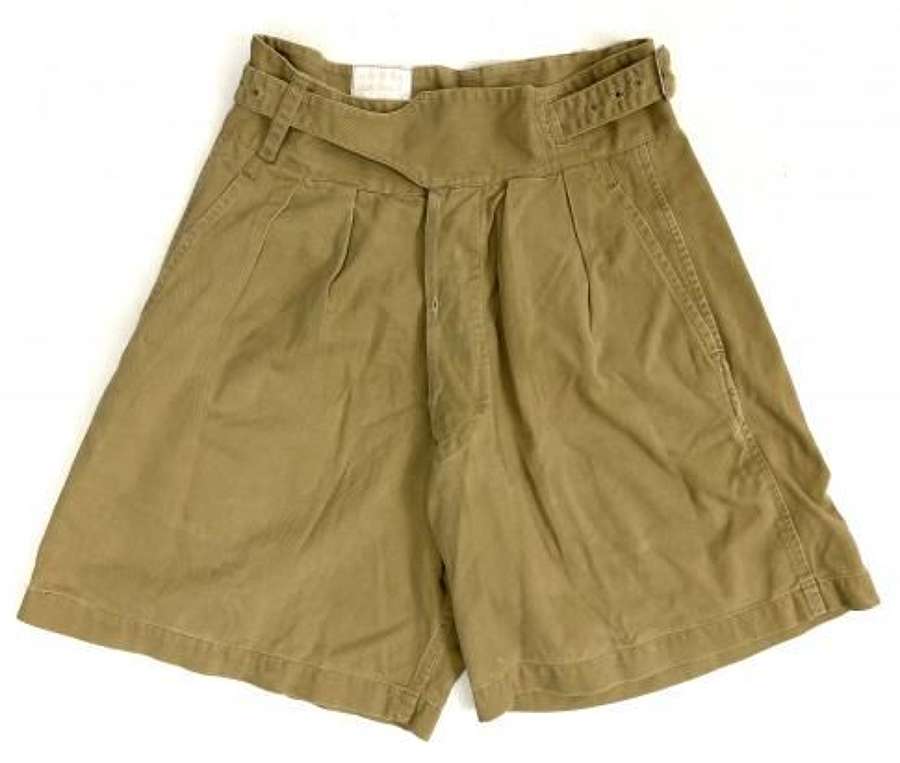 Original 1950 Pattern Khaki Drill Shorts - Size 7