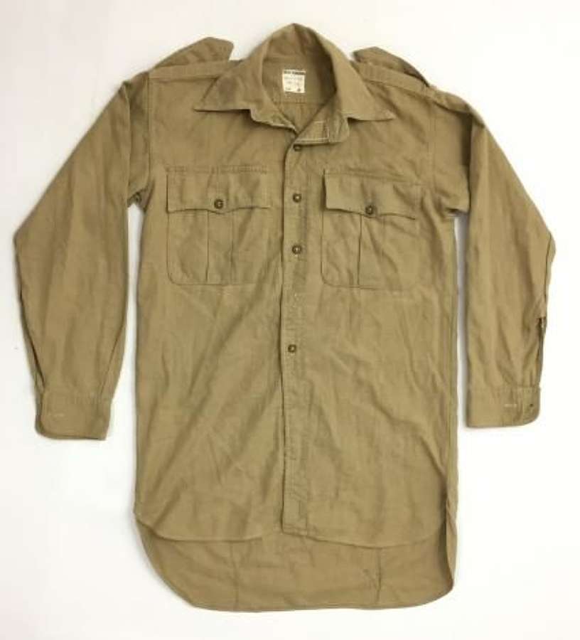 Original 1956 Dated British Army Khaki Drill Shirt