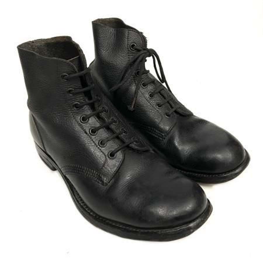 Original 1948 Dated RAF Ordinary Airman's Black Ankle Boots - Size 8