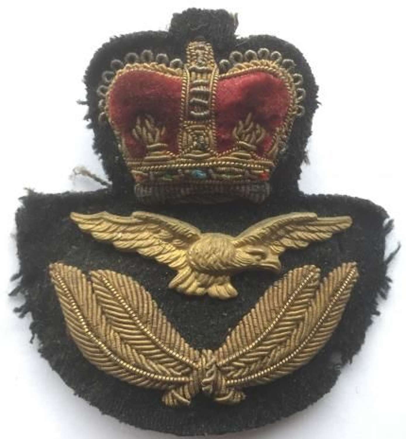 Original 1950s RAF Officers Cap Badge