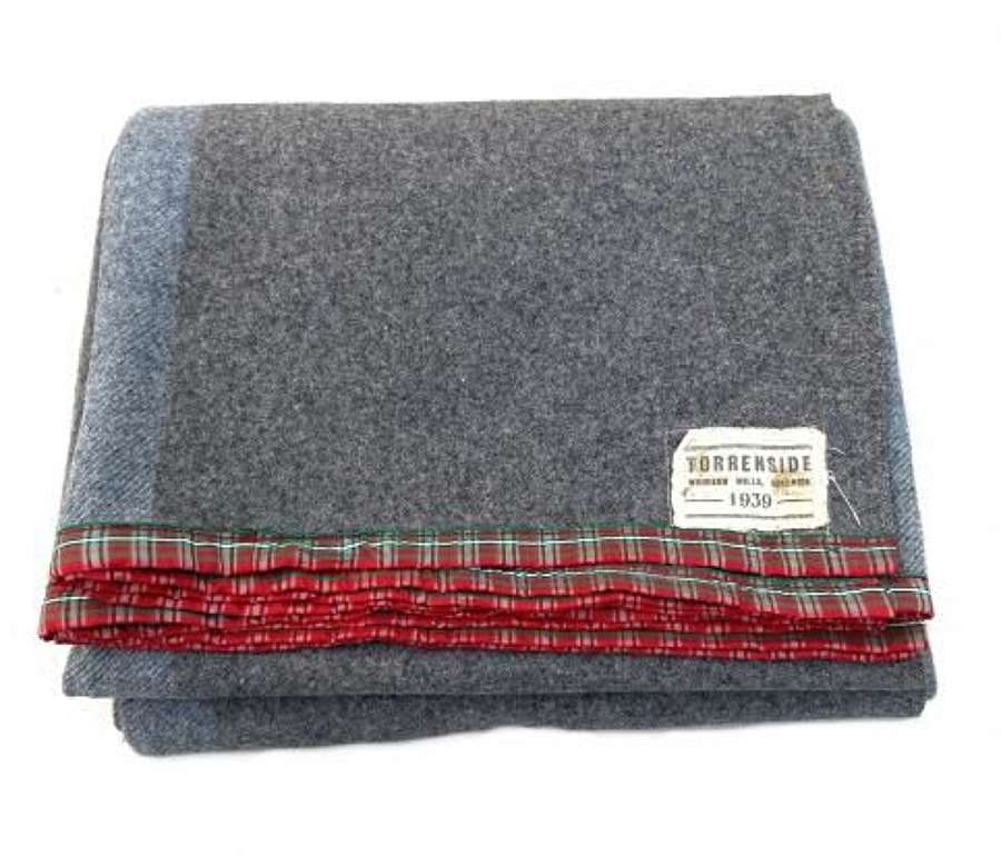 Original 1939 Dated Grey Wool Blanket