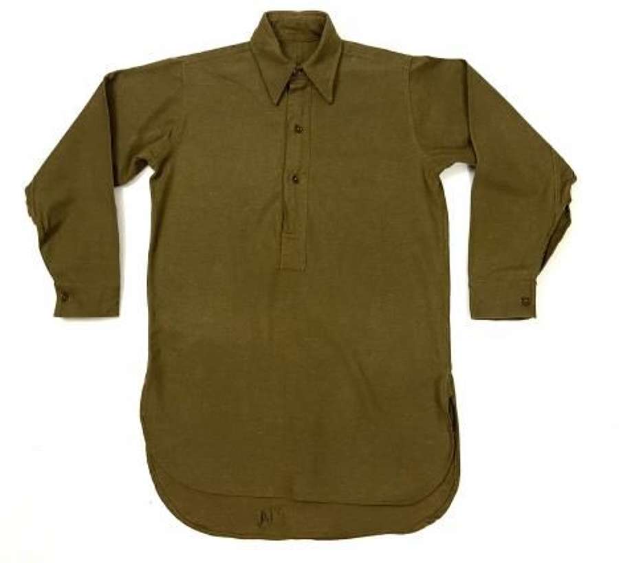 Original Late WW2 British Army Ordinary Ranks Collared Shirt by 'WLB'