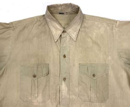 Original WW2 British Army Officers Private Purchase Khaki Drill Shirt