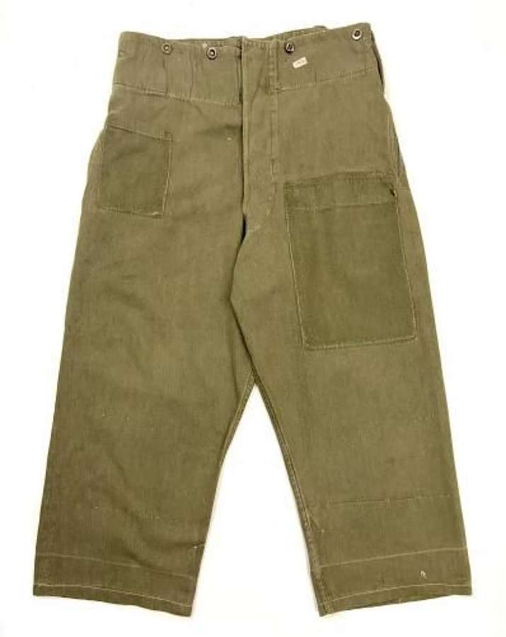 Original Early WW2 British Army Denim Battledress Trousers