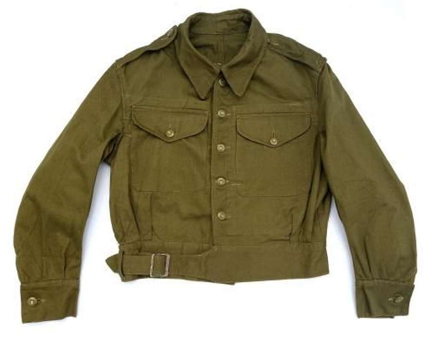 Original 1944 Dated British Army Denim Battledress Blouse - Size 2
