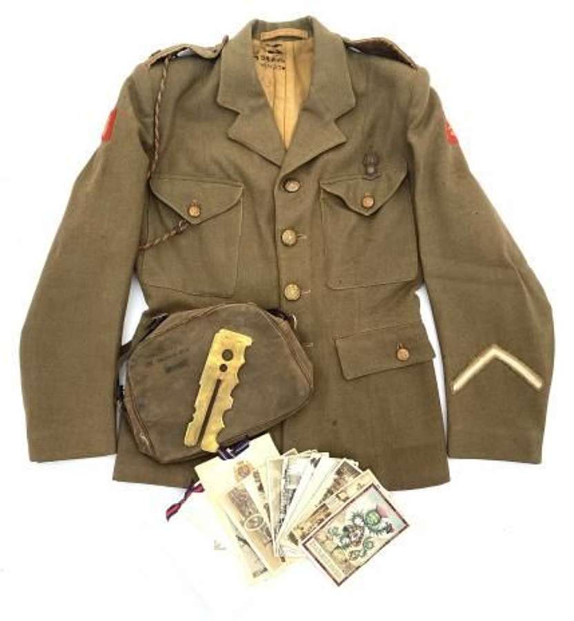 Original WW2 ATS 1942 Dated Scottish Command Tunic and Handbag Group