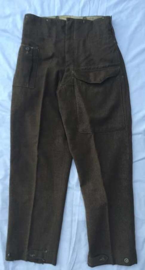 Original 1937 Pattern Battledress Trousers Dated 1941