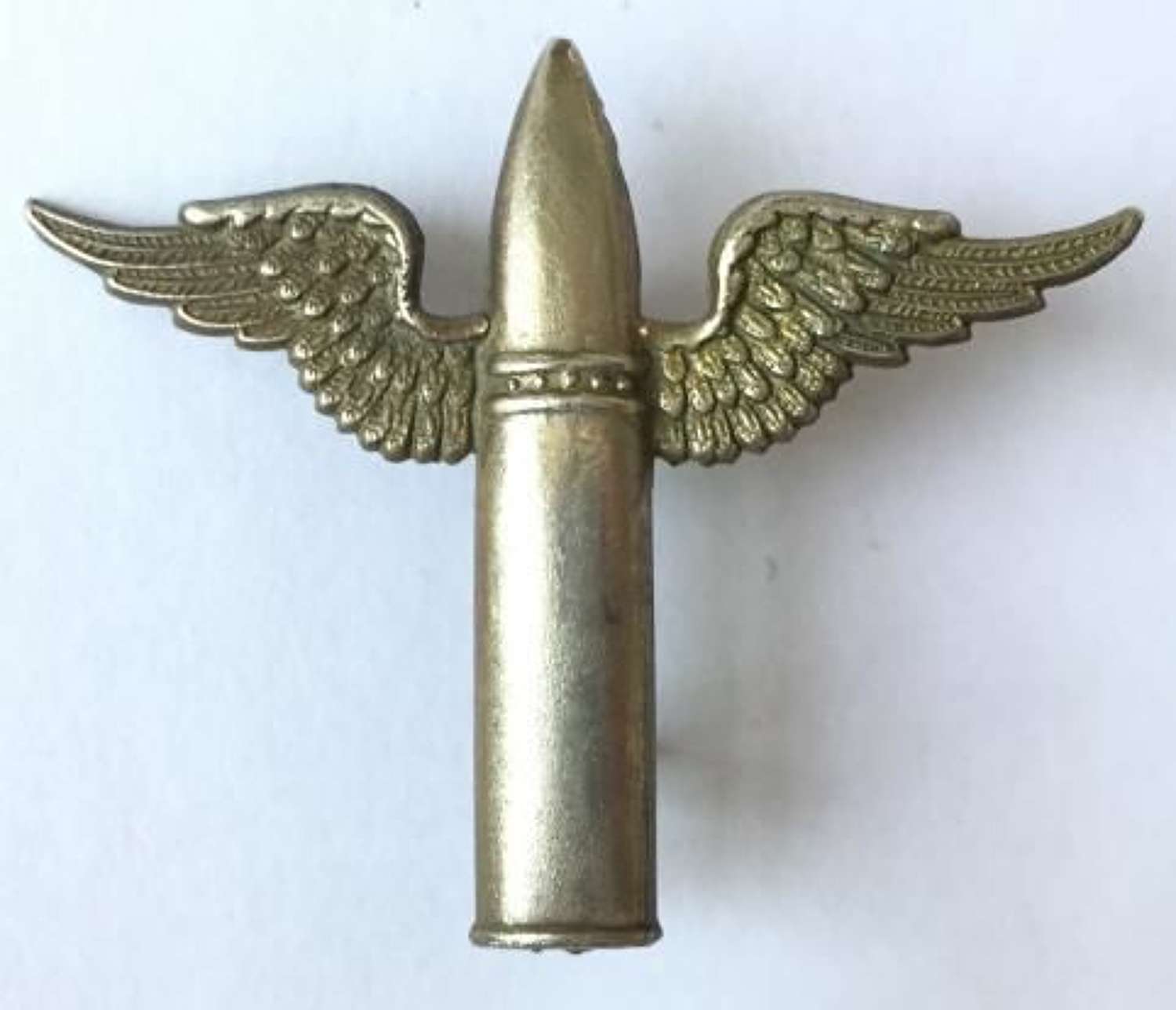 Original Silver RAF AIr Gunner Winged Bullet Badge