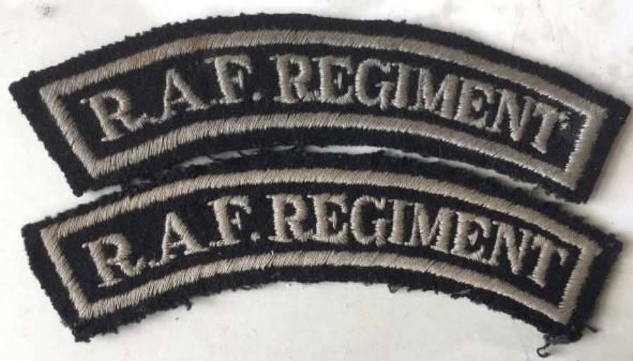 Embroidered RAF Regiment Shoulder Titles (1)