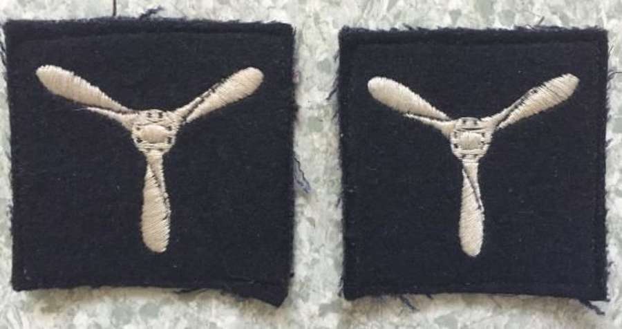 A Matched Pair Of Early Post War Leading Aircraftsman Rank Badges