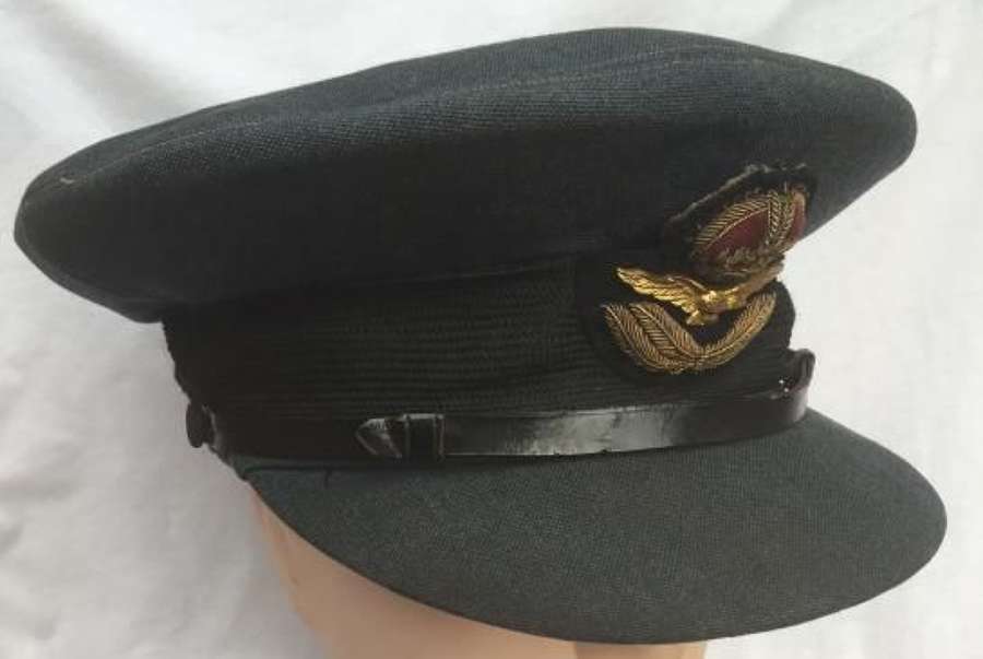 Early War RAF Officers Peaked Cap Named to P A Miller
