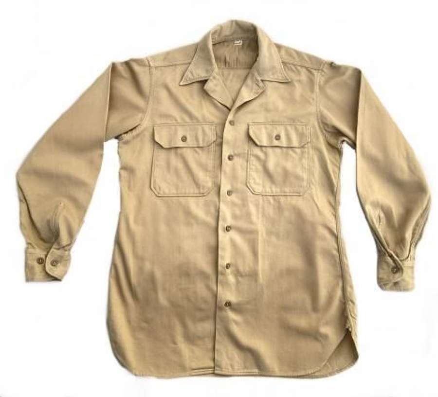 Original WW2 US Army Tan EM Summer Shirt