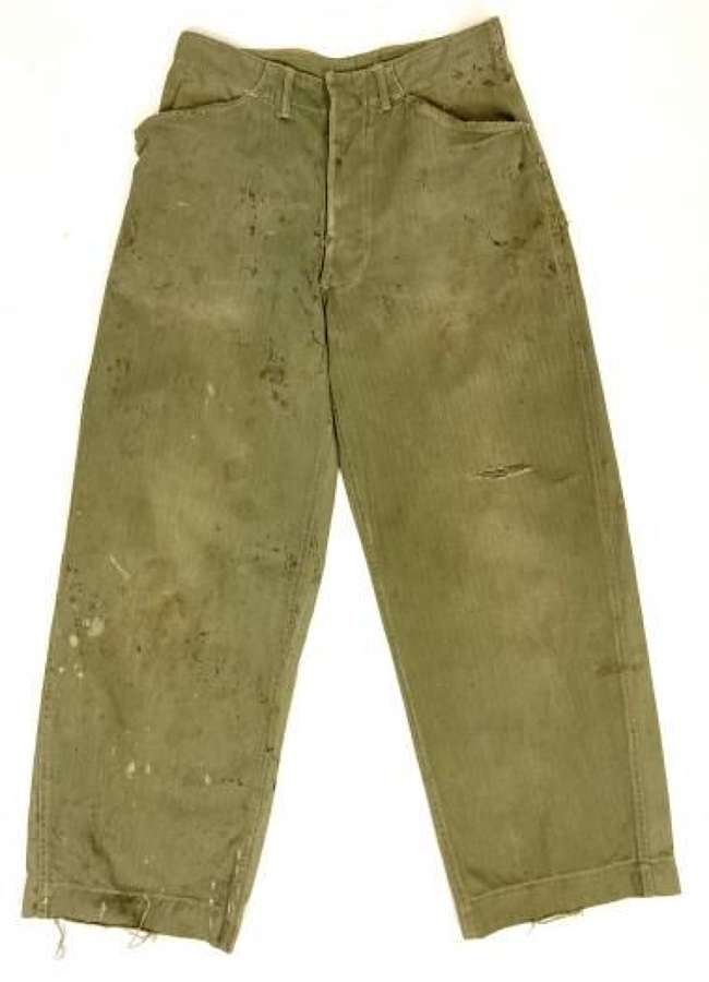 Original WW2 USMC P1941 HBT Trousers