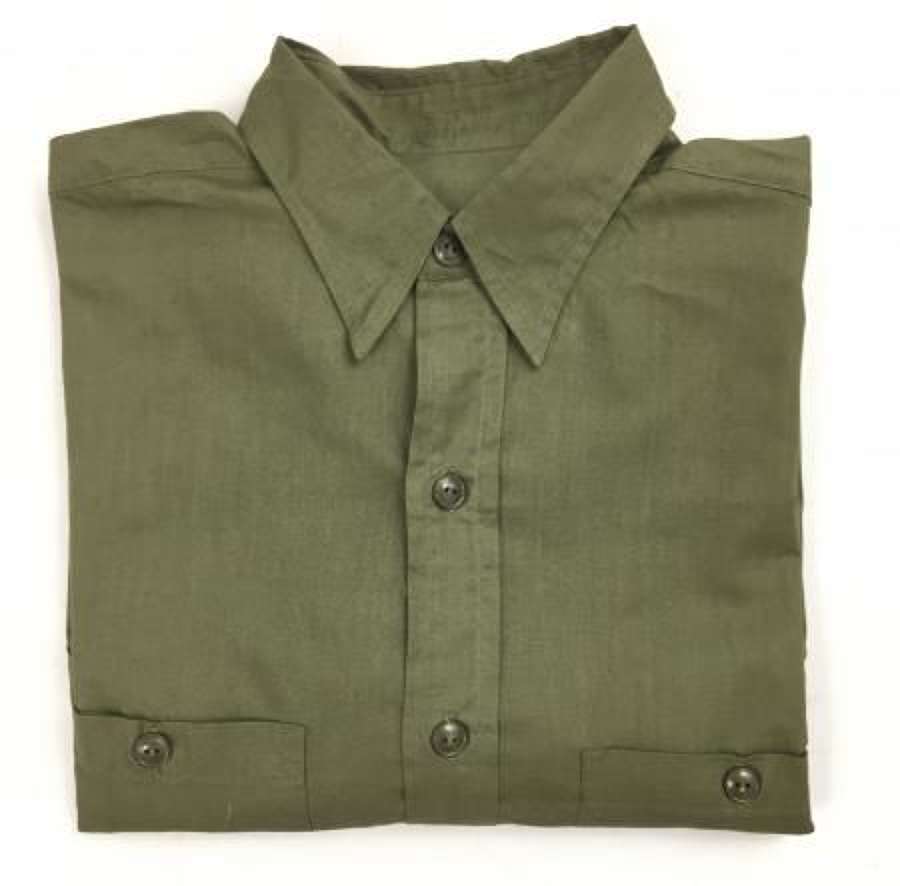 Original WW2 US Navy OD Green Poplin Field Shirt