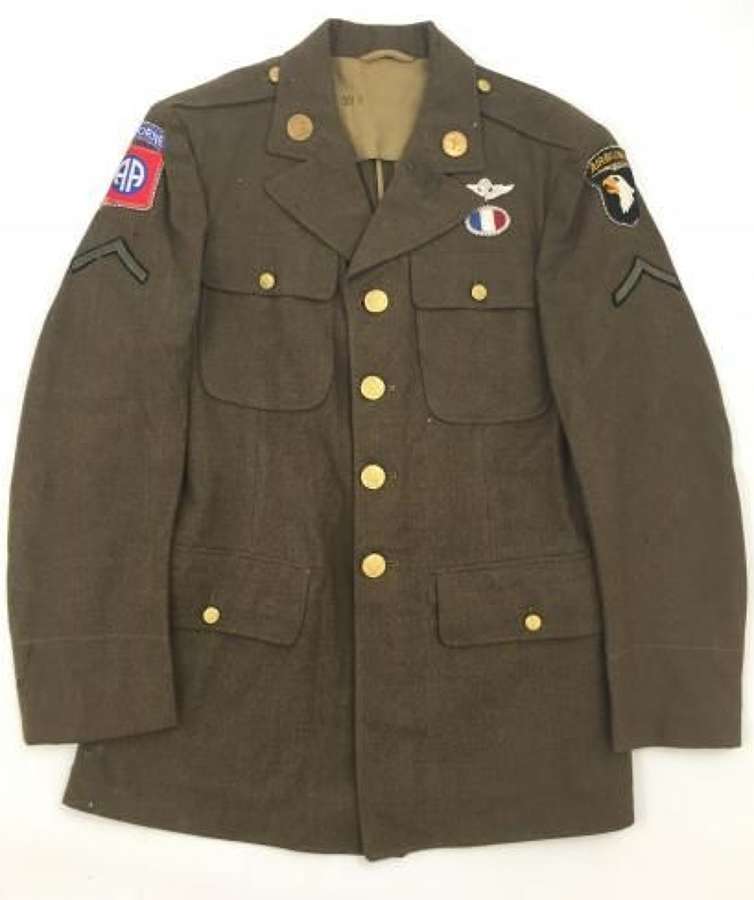 Original 1942 Dated US Enlisted Men's Tunic with Airborne Tunic - Size 37 R
