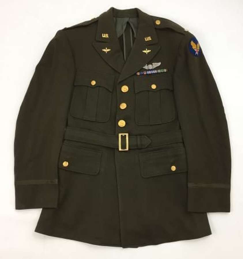 Original 1942 Dated USAAF OD Officers Tunic with Pilot Wings