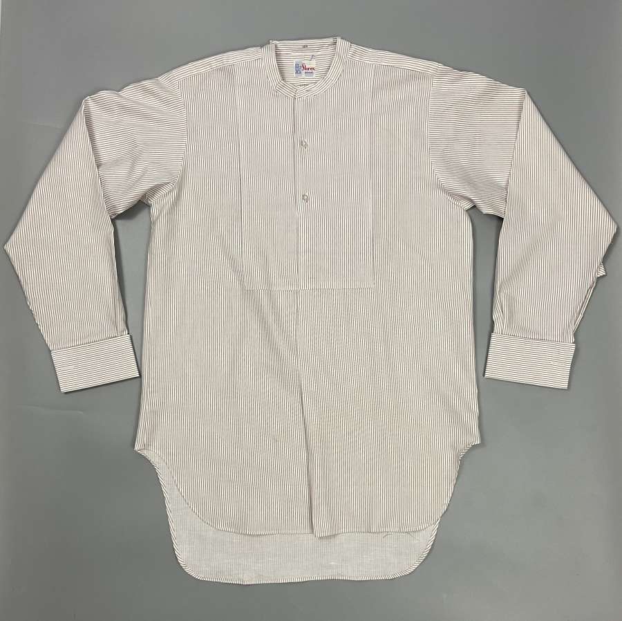 Original 1960s Men’s shirt by ‘Storex’ - Red/Blue Needle Stripe
