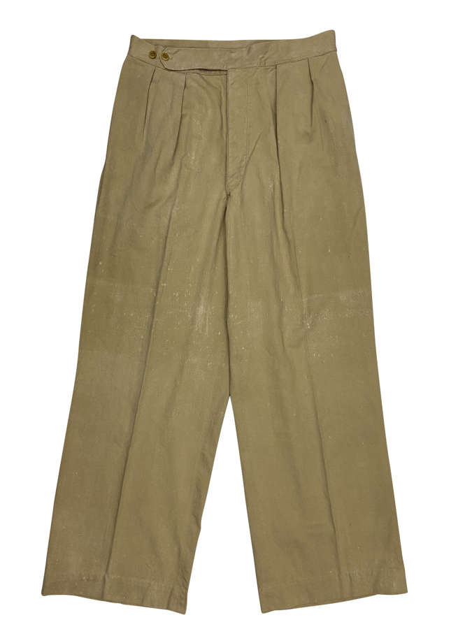 Original WW2 British Army Khaki Drill Trousers