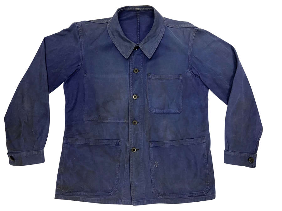 Original 1960s Blue French Workwear Chore Jacket