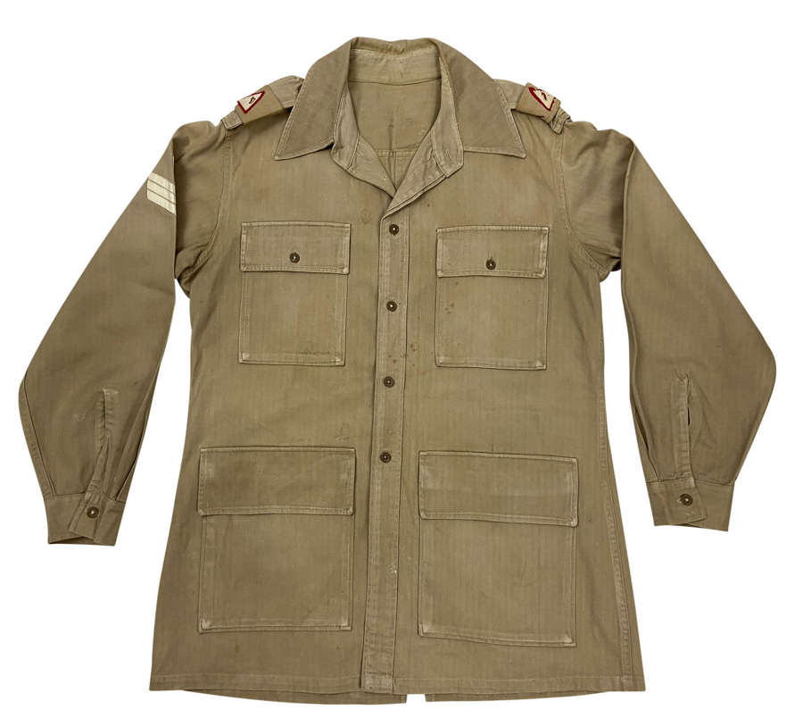 Original WW2 American Made British HBT War Aid Bush Jacket