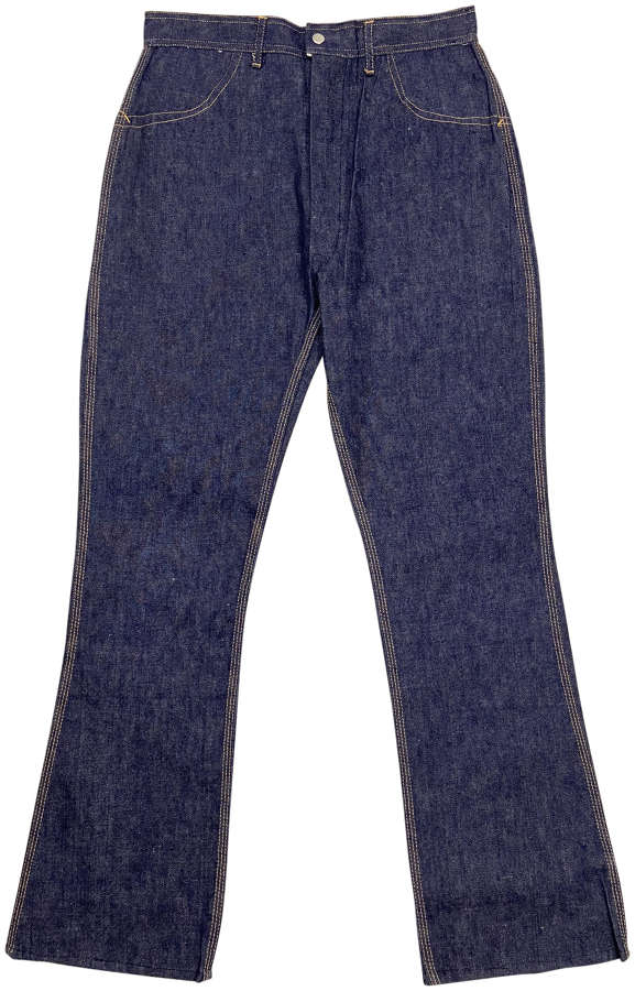 Original Late 1960s British Denim Bootcut Jeans by 'Prairie'