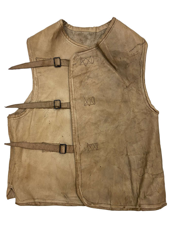 Original 1940s Leather Waistcoat with WW2 History