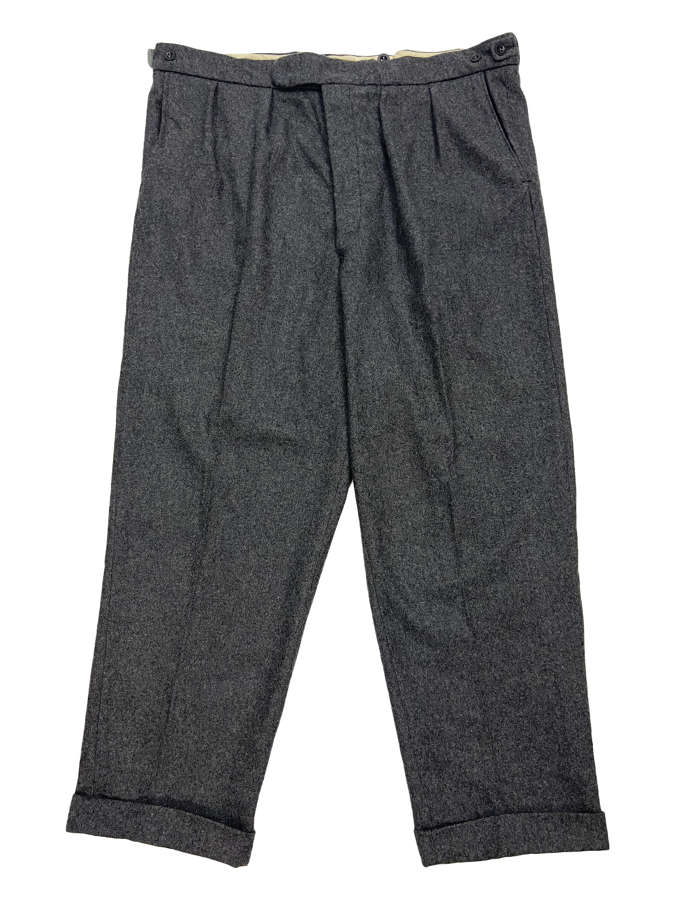 Original 1950s Grey Flannel Trousers by 'West of England'