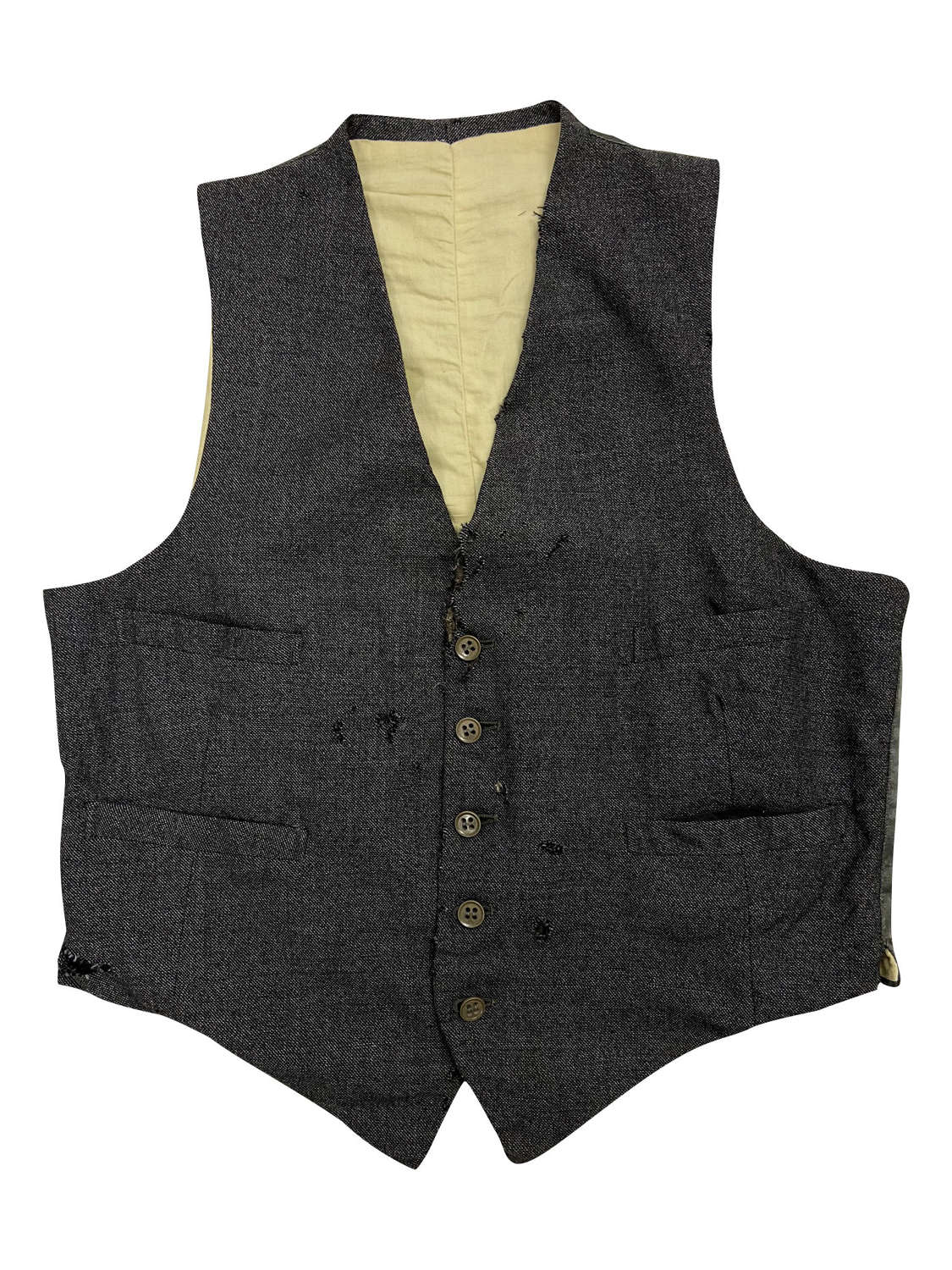 Original 1940s Grey CC41 Men's Waistcoat