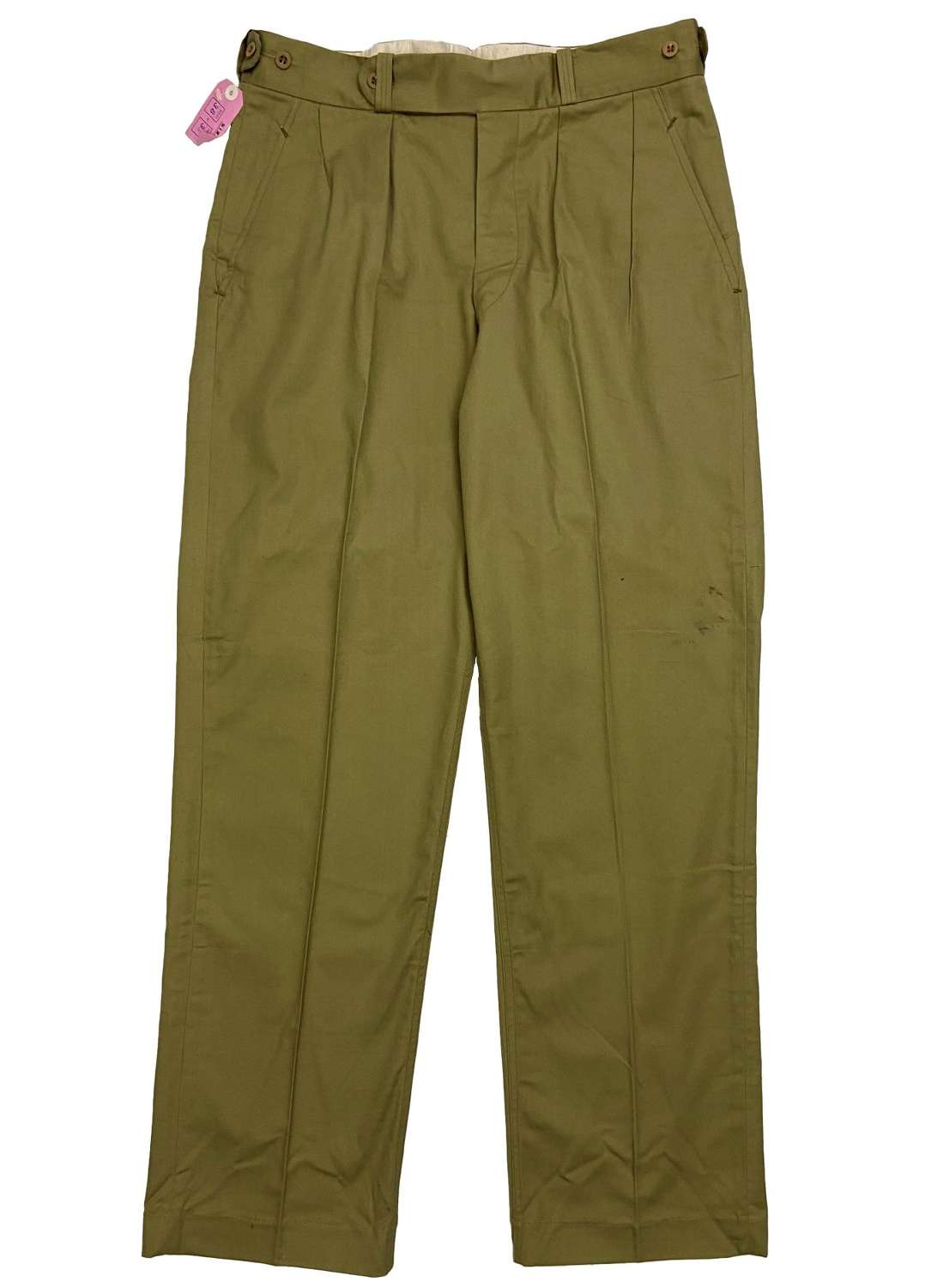 Original 1960s British Cotton Drill Trousers - Size 38x33