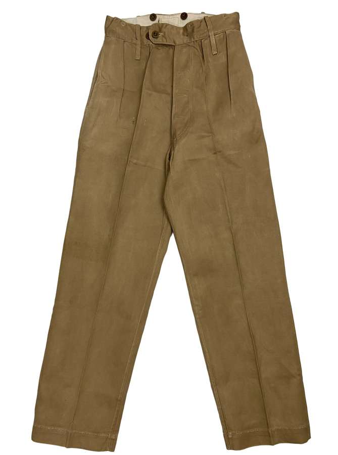 Original 1950s British Khaki Drill Trousers
