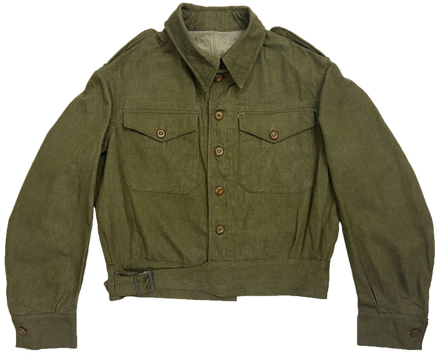 Original 1953 Dated British Army Denim Battledress Blouse - Size 9