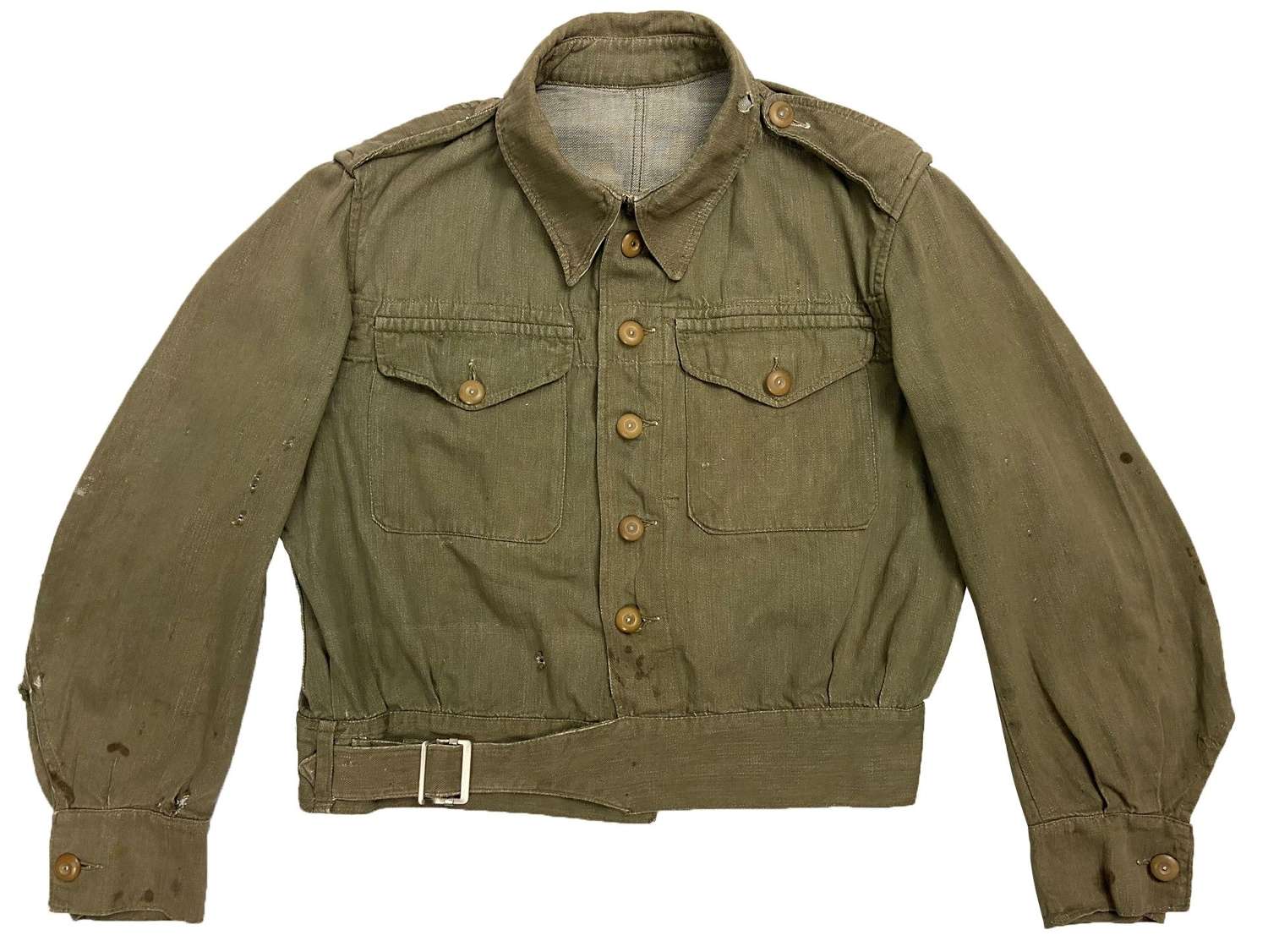 Original 1955 Dated British Army Denim Battledress Blouse - Size 6