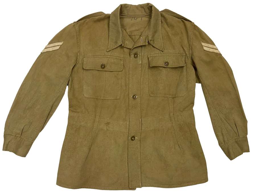 Original 1946 Dated Indian Made Cotton Drill Bush Jacket
