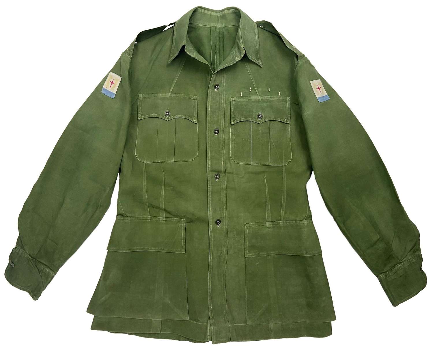 Original 1950s British Officers Jungle Green Bush Jacket - FARELF