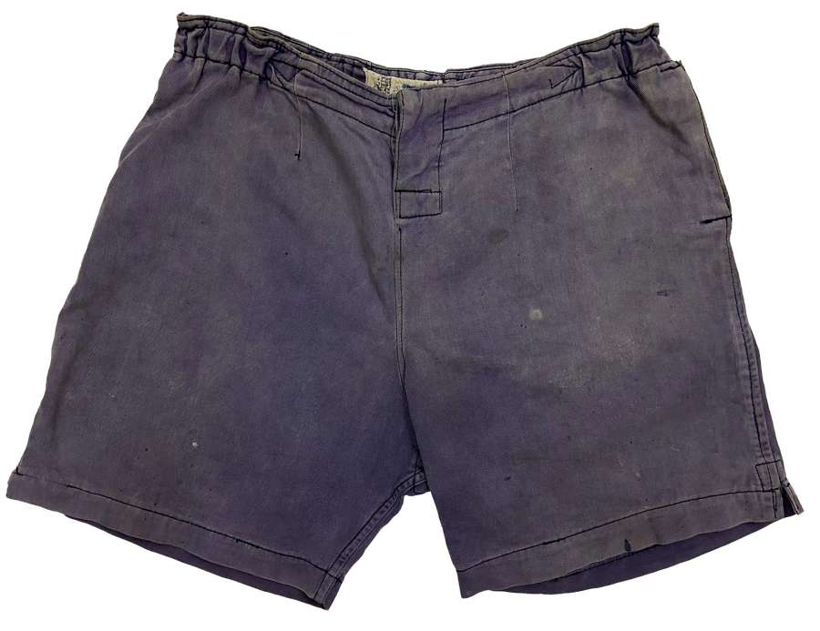 Original British Army Blue Physical Training Shorts - Size 34