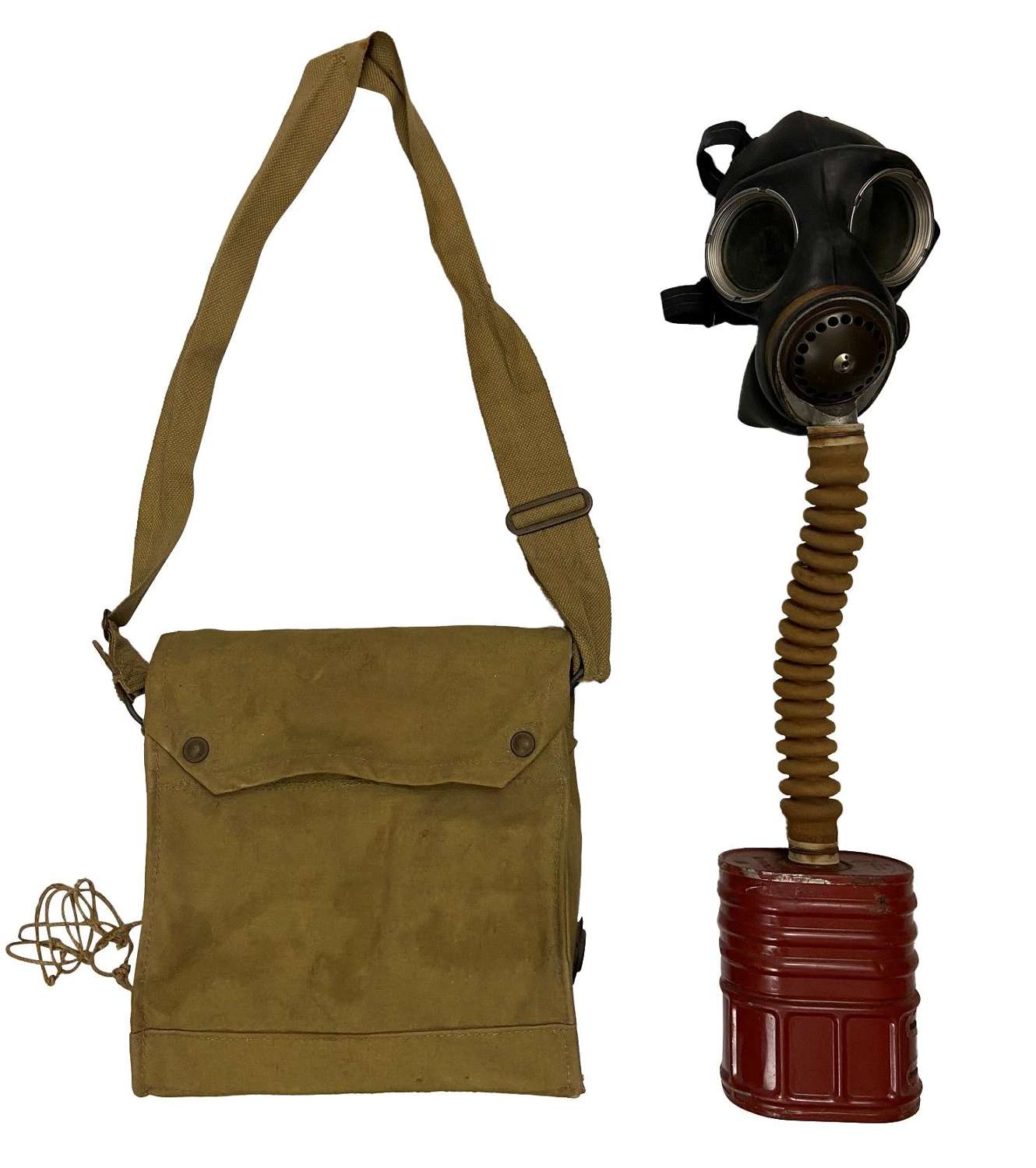 Original Early WW2 British Army Chest Respirator Gas Mask MK VII