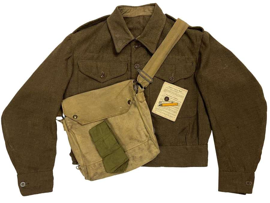 Original WW2 British Army RASC Battledress Uniform Grouping