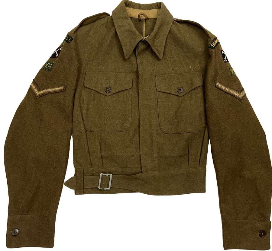 Original 1944 Dated War Aid Battledress Blouse - Somerset LI Insignia