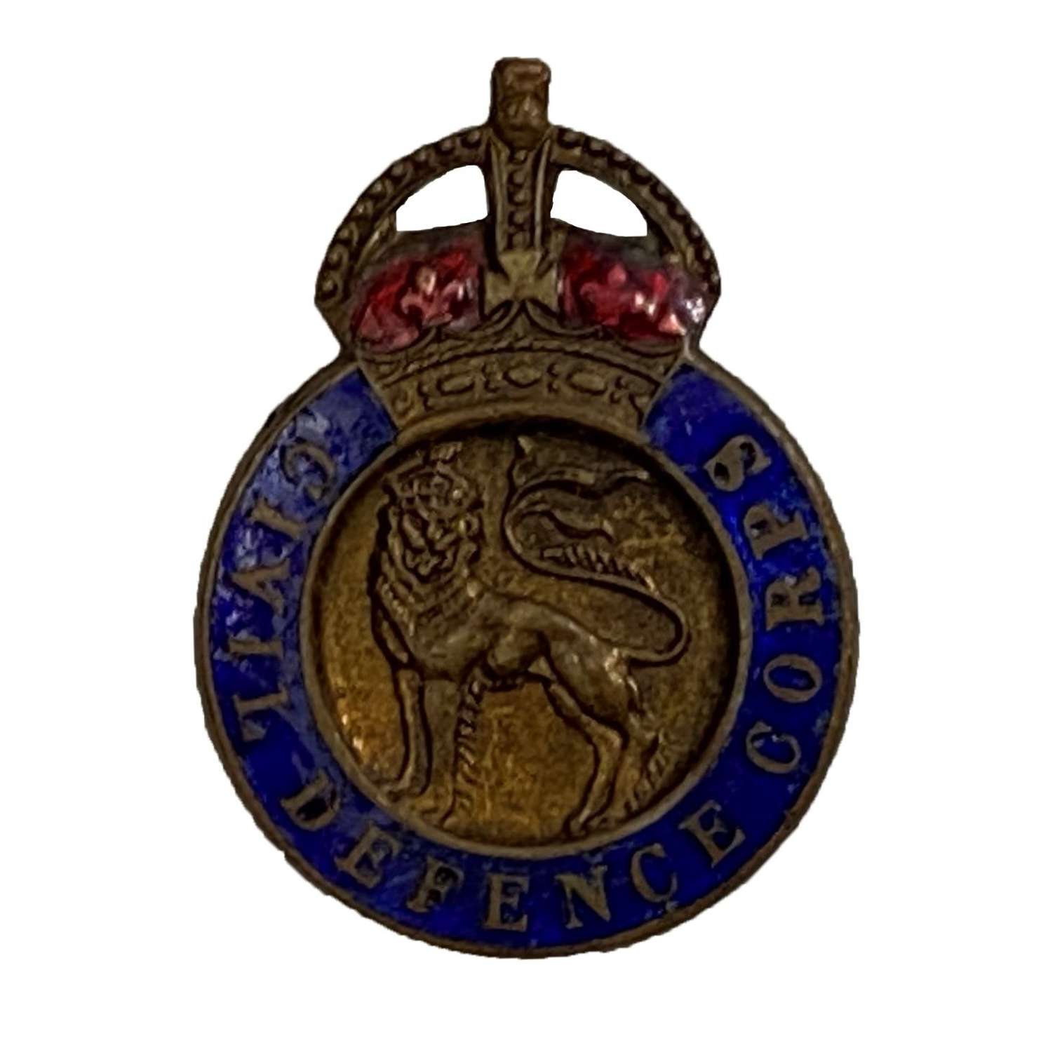 Original WW2 Civil Defence Corps Lapel Badge